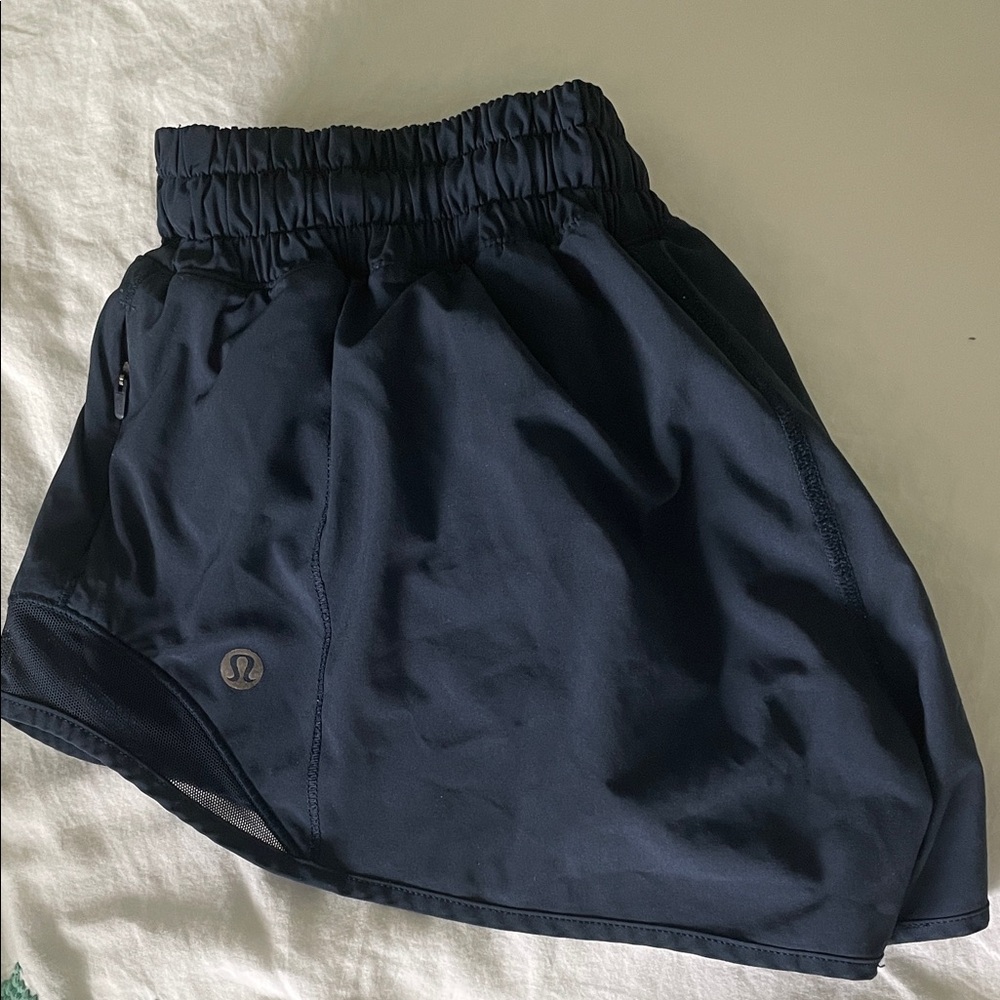 Lululemon Navy Hotty hot Shorts